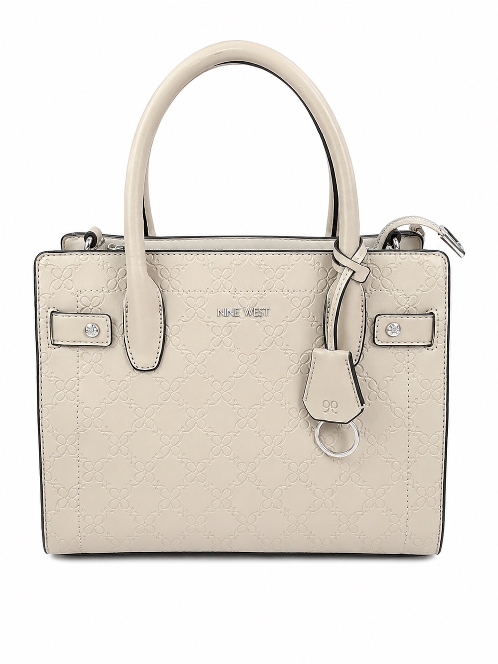 Nine West Embossed Satchel Handbag – Beige/Cream – Brand New, Never Used